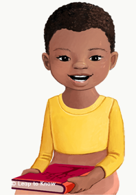 Tina in yellow attire mouthing a welcome